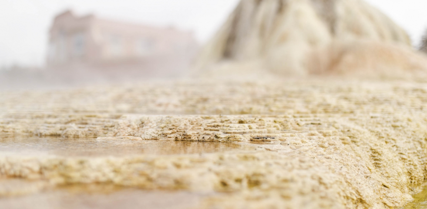 A close up of textured rocks