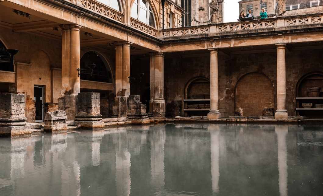 The Roman Baths in Bath, Somerset, England