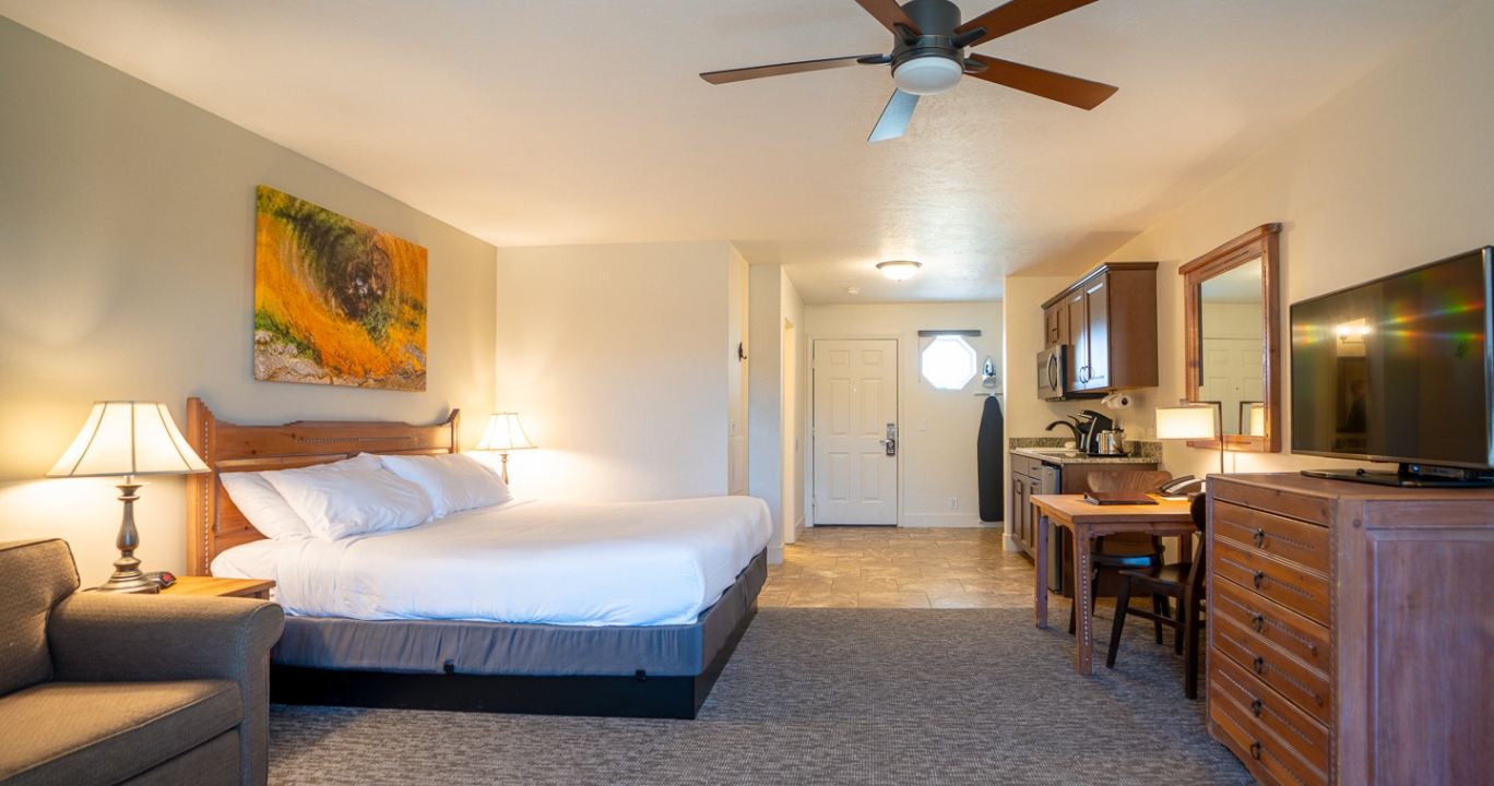 The back to front view of the Deluxe suite