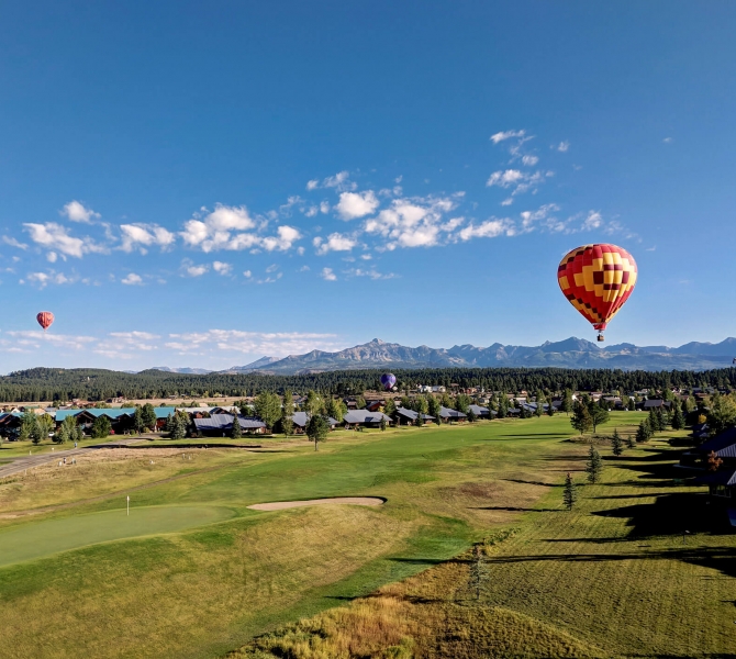 Enjoy a hot air balloon ride in Pagosa Springs
